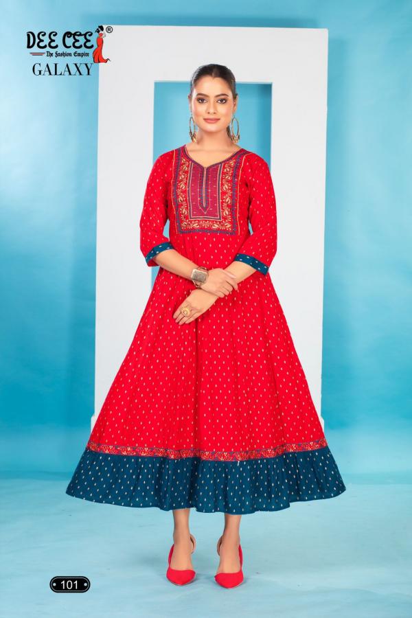 Deecee Galaxy Designer Chinon Kurti Collection